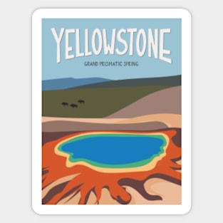 Grand Prismatic Spring, Yellowstone National Park, Wyoming, USA Sticker